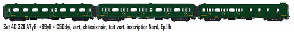 LS Models 40320 - 3pc Passenger Coach Set Express Nord